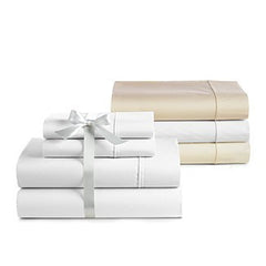 AT HOME "the Basic Essentials sheets" 300TC Percale White Queen Standard Pillowcases NEW (Clearance) Designer Outlet Sale