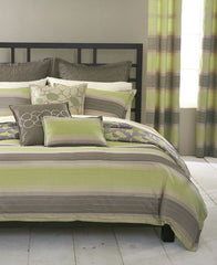 Bryan Keith Bedding, Lime Green St. Maarten Martin King 9 Bed in a Bag Reversibe Comforter Set Ensemble NEW (Clearance)